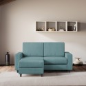 Moderne 2-zitsbank in stof 168cm met voetenbankje Sakar 140P 