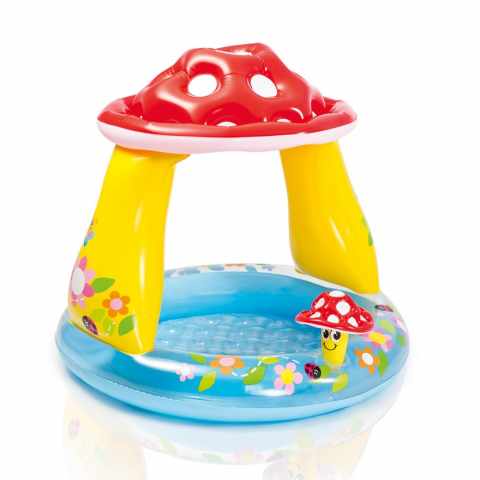 Opblaasbaar kinderbadje Intex 57114 Mushroom baby pool Paddestoel spel
