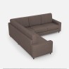 Moderne hoekbank 5-zits 246x246cm in stof Sakar 14AG 