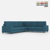 Grand canapé d'angle en tissu 6 places 286x246cm moderne Sakar 18AG Promotion