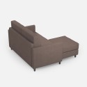 Canapé moderne en tissu 2 places 158cm avec repose-pieds pouf Karay 140P 