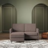 Canapé moderne en tissu 2 places 158 cm avec pouf repose-pieds Karay 140P 