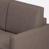 Canapé moderne en tissu 2 places 158cm avec repose-pieds pouf Karay 140P 