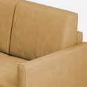 Moderne 3-zitsbank in stof met poef Karay 180 