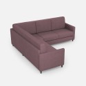 Canapé d'angle moderne 5 places en tissu 241x241cm Karay 14AG 