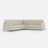Moderne hoekbank 6-zits 281x221cm in stof Karay 18AG 