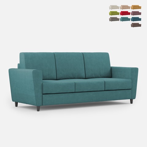 Canapé salon 3 places élégant et moderne en tissu 212 cm Yasel 180 Promotion