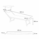 Professionele aluminium ligbedden voor strand tuin en zwembad 4 stuks Santorini 