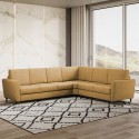 Canapé de salon d'angle moderne en tissu 6 places 288x248cm Yasel 18AG Prix