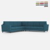 Canapé d'angle moderne en tissu 7 places, grand 288x288cm Yasel 218AG.