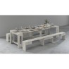 Uitschuifbare eetkamertafelbank 66-290cm Pratika B 