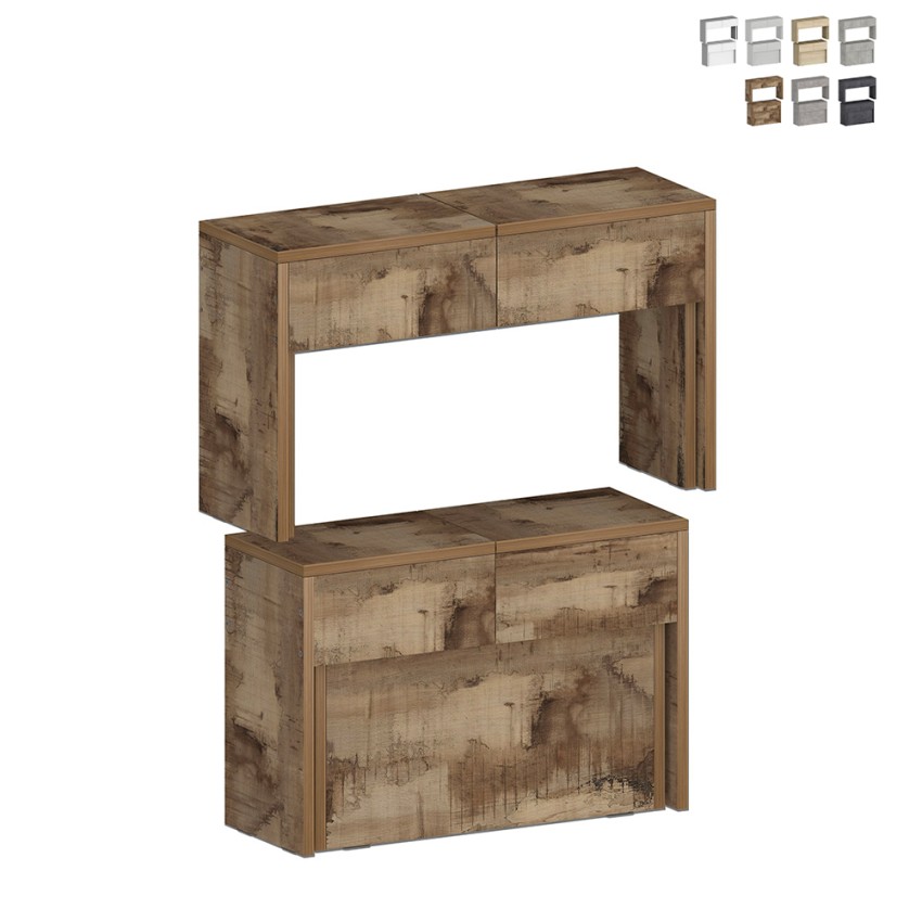 Set van 2 uitschuifbare banken 66-290cm voor eettafel Pratika A + B Aanbod Set van 2 uitschuifbare banken 66-290cm voor eettafel Pratika A + B Aanbod