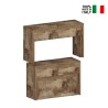 Set van 2 uitschuifbare banken 66-290cm voor eettafel Pratika A + B 