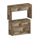 Set van 2 uitschuifbare banken 66-290cm voor eettafel Pratika A + B 