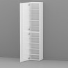 Armoire d'entrée à chaussures blanc brillant 1 porte 45x35x191h Dory Remises