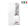 Ensemble meuble d'entrée armoire à chaussures avec miroir porte blanc brillant Chica Vente