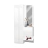 Ensemble meuble d'entrée armoire à chaussures avec miroir porte blanc brillant Chica Offre