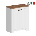 Armoire à chaussures 2 portes entrée bois blanc style classique Livera Réductions