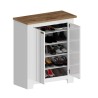 Armoire à chaussures 2 portes entrée bois blanc style classique Livera Caractéristiques