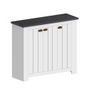 Armoire à chaussures d'entrée blanche style classique 3 portes bois Jarret Choix