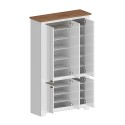 Armoire à chaussures multi-usage grande blanche 114x42x200cm 6 portes Elaisa Caractéristiques