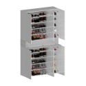 Grote moderne schoenenkast 114x34x200 cm, 6 deuren, 10 planken, model Dettey 