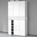 Grote moderne schoenenkast 114x34x200 cm, 6 deuren, 10 planken, model Dettey 