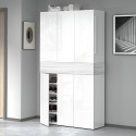 Grote moderne schoenenkast 114x34x200 cm, 6 deuren, 10 planken, model Dettey Catalogus