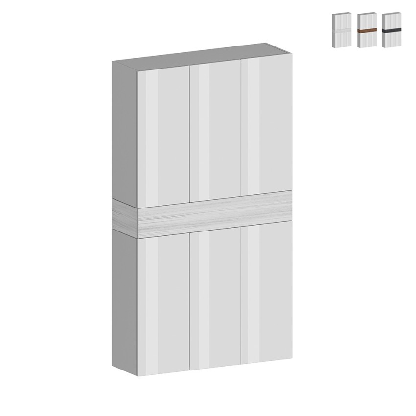 Grote moderne schoenenkast 114x34x200 cm, 6 deuren, 10 planken, model Dettey Aanbod Grote moderne schoenenkast 114x34x200 cm, 6 deuren, 10 planken, model Dettey Aanbod