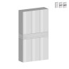 Grote moderne schoenenkast 114x34x200 cm, 6 deuren, 10 planken, model Dettey Aanbod