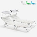 2 transats de plage et jardin bains de soleil pliant en aluminium Cancun Modèle