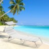 2 opvouwbare aluminium ligbedden met zonnekap Cancun Model