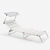 2 transats de plage et jardin bains de soleil pliant en aluminium Cancun Dimensions