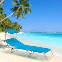 4 opvouwbare aluminium ligbedden met zonnekap Cancun Kortingen