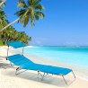4 opvouwbare aluminium ligbedden met zonnekap Cancun Kortingen