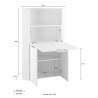 Bureau d'angle pliable et rétractable gain de place Layla II 70x70cm Modèle