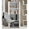 Moderne kantoorkast woonkamer 2 deuren wit hoogglans 70x35x140 Birse Kortingen