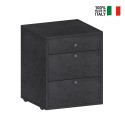 Chiffonnier bas à roulettes 3 tiroirs 47x45x61 bureau Paul Réductions