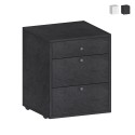 Chiffonnier bas à roulettes 3 tiroirs 47x45x61 bureau Paul Promotion