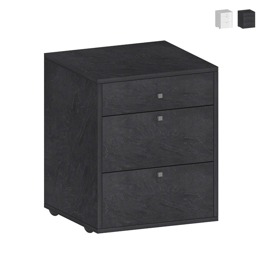 Chiffonnier bas à roulettes 3 tiroirs 47x45x61 bureau Paul Promotion Chiffonnier bas à roulettes 3 tiroirs 47x45x61 bureau Paul Promotion