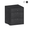 Chiffonnier bas à roulettes 3 tiroirs 47x45x61 bureau Paul Promotion