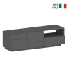 Meuble TV salon design moderne 2 portes 1 tiroir 150x44x46cm Trevis Choix