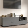 Moderne design televisiemeubel woonkamer 2 deuren 1 lade 150x44x46cm Trevis Korting