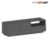 Meuble TV salon design moderne 2 portes 1 tiroir 150x44x46cm Trevis Promotion
