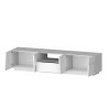Meuble TV moderne avec 4 portes et tiroir 220x45x46 cm Chiron 