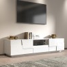 Meuble TV moderne avec 4 portes et tiroir 220x45x46 cm Chiron Catalogue