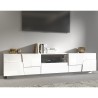 Meuble TV moderne avec 4 portes et tiroir 220x45x46 cm Chiron 