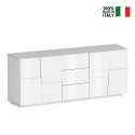 Buffet moderne pour séjour avec 3 tiroirs et 2 portes 220x44x86cm Margaux Caractéristiques