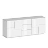Buffet moderne pour séjour avec 3 tiroirs et 2 portes 220x44x86cm Margaux 