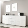 Buffet moderne pour séjour avec 3 tiroirs et 2 portes 220x44x86cm Margaux Catalogue
